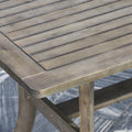 Kyrstin Grey washed Farmhouse Wood Patio Dining