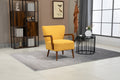 Coolmore Wood Frame Armchair, Modern Accent Chair Lounge Chair For Living Room Mustard Yellow Linen