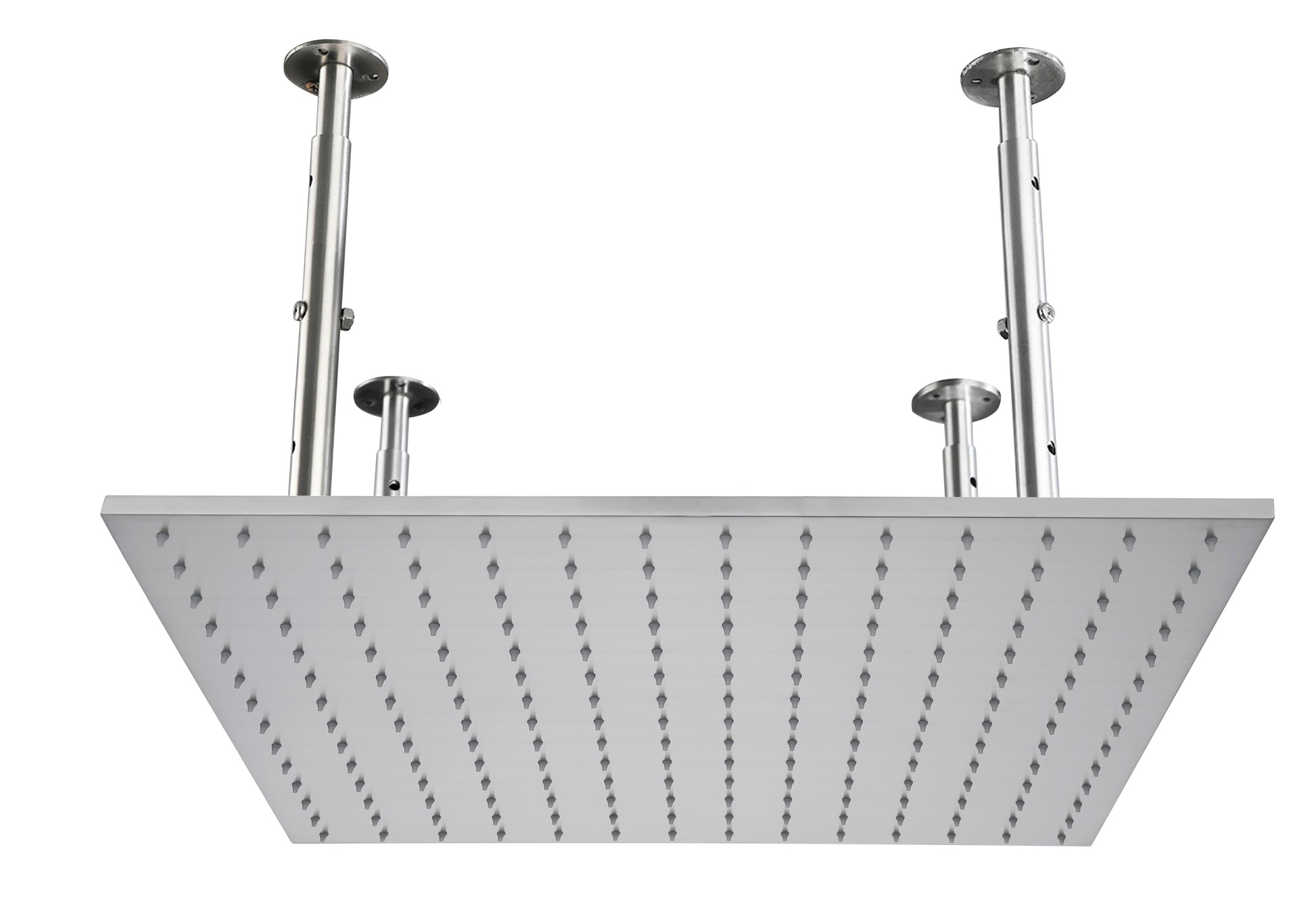 20"X20" Shower Head Stainless Steel Bathroom Showerhead Ceiling Mount Without Led Brushed Nickel Stainless Steel