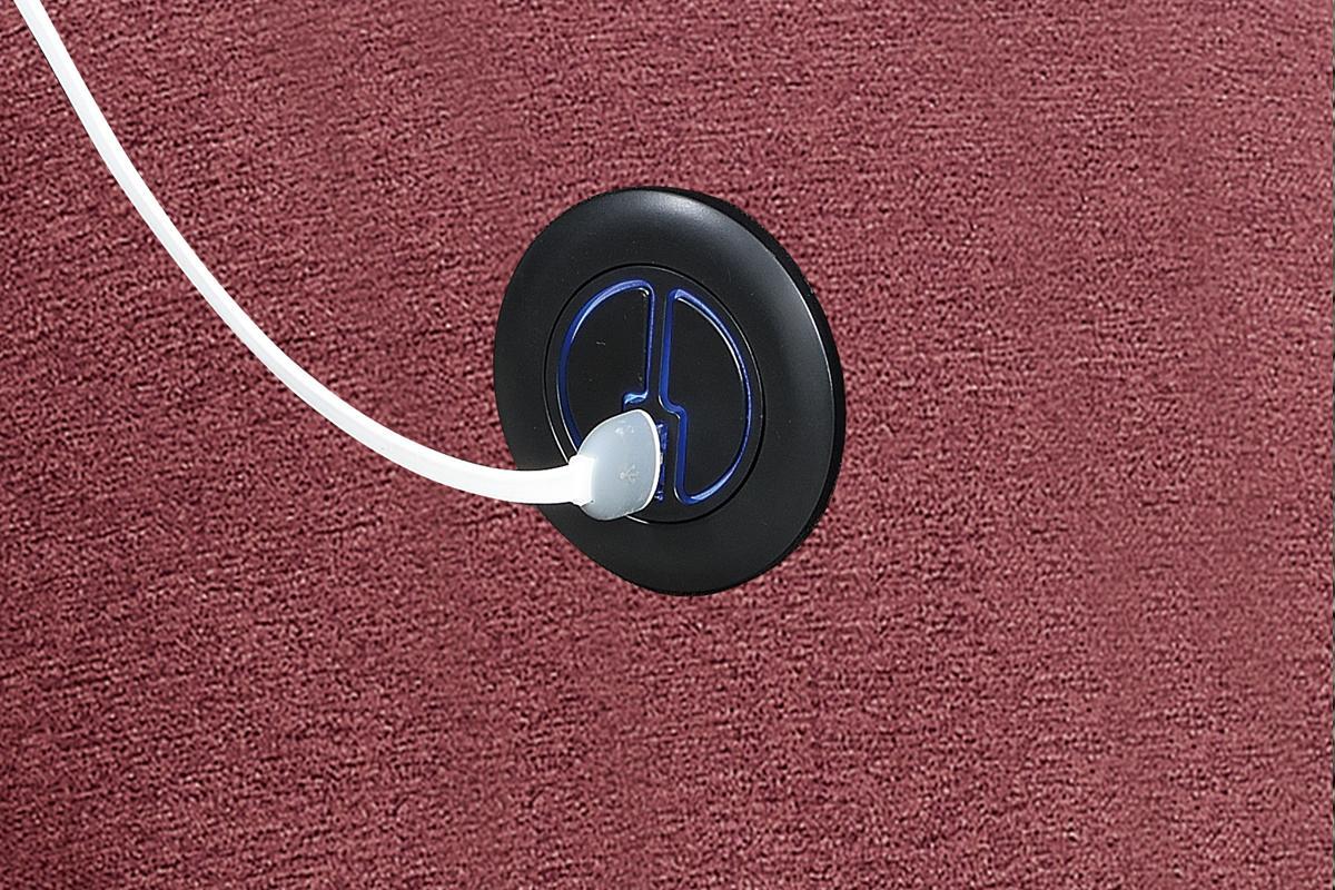 Power Recliner In Paprika Red Red Velvet