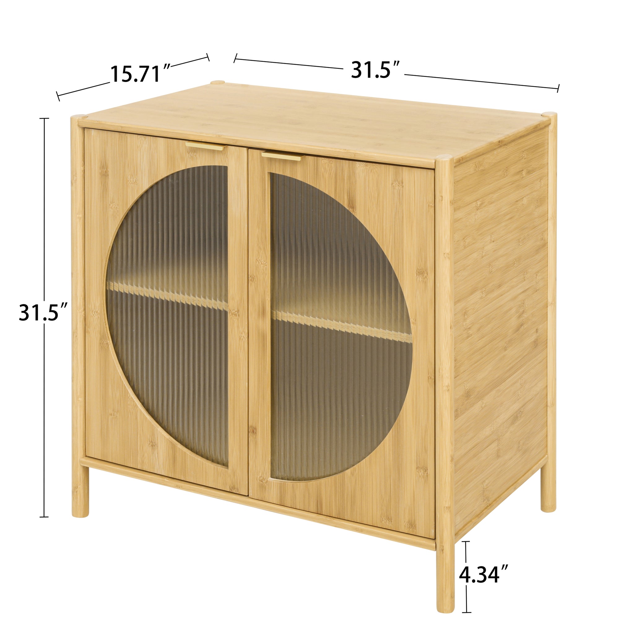 Bamboo 2 door cabinet, Buffet Sideboard Storage natural-bamboo