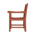 Lidwina Reddish Brown Tropical Wood Patio Armchair Natural Wood Wood Eucalyptus