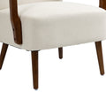 Coolmore Wood Frame Armchair, Modern Accent Chair Lounge Chair For Living Room Beige Linen
