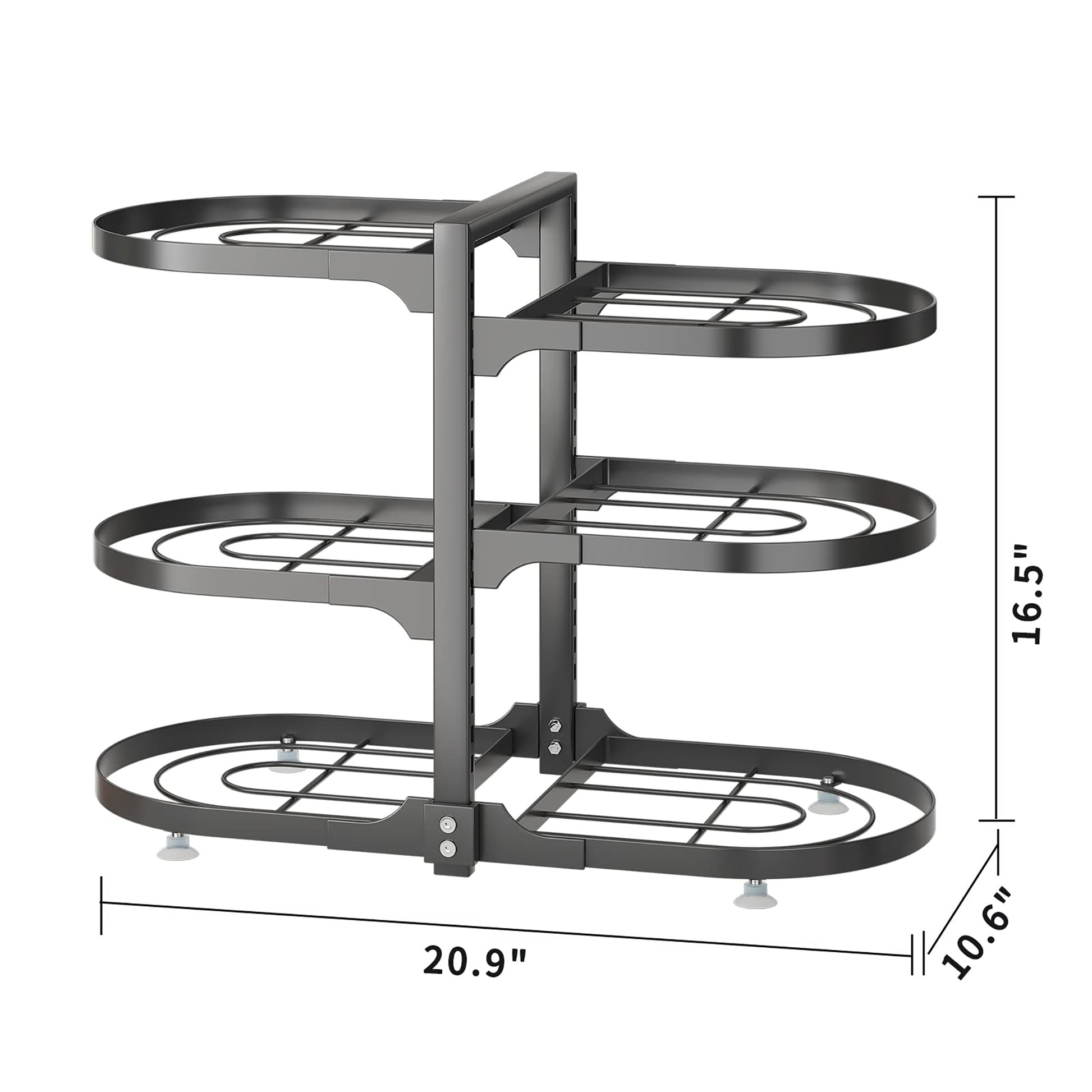 6 Tier Pots And Pans Lid Organizer Rack Holder -