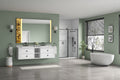 72 In. W X 23 In. D X21 In. H Double Bath Vanity In With White Carrara Top With White Sink White Abs Steel Q235 Wood Pvc