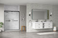 72 In. W X 23 In. D X21 In. H Double Bath Vanity In With White Carrara Top With White Sink White Abs Steel Q235 Wood Pvc