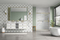 72*23*21in Wall Hung Doulble Sink Bath Vanity Cabinet white-abs+steel(q235)+wood+pvc