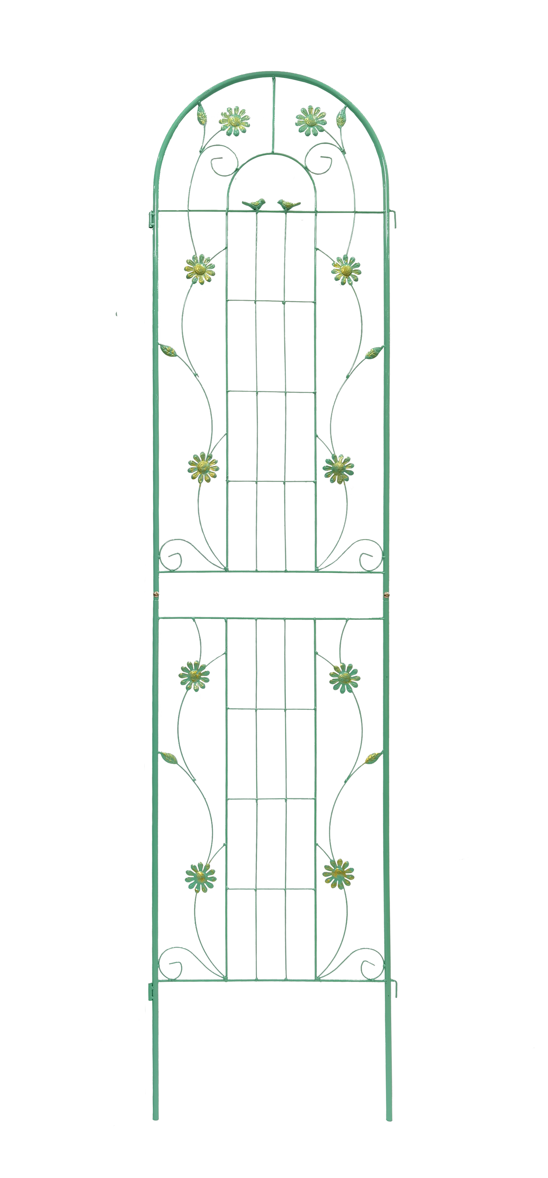 2 Pack Metal Garden Trellis 86.7" X 19.7" Rustproof Trellis For Climbing Plants Outdoor Flower Support Green Green Iron