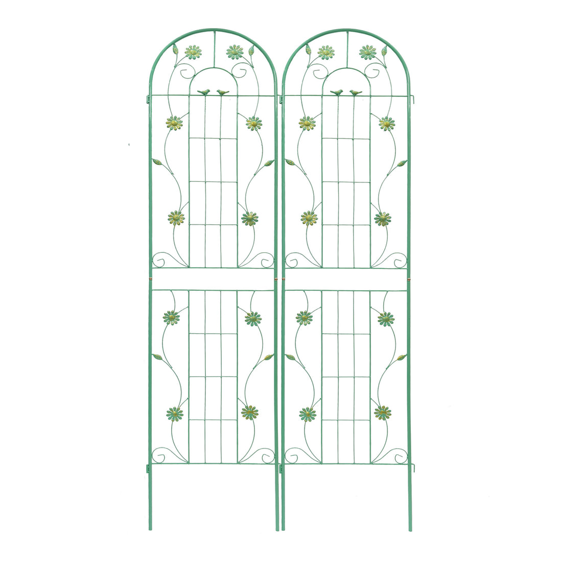 4 Pack Metal Garden Trellis 86.7" X 19.7" Rustproof Trellis For Climbing Plants Outdoor Flower Support Green Green Garden & Outdoor Iron