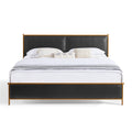 Black, Full Size Bed. Classic Steamed Bread Shaped Backrest, Metal Frame, Solid Wood Ribs, Sponge Soft Bag, Comfortable And Elegant Atmosphere Black Foam Metal & Wood