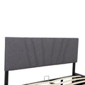 Full Upholstered Platform Bed With Lifting Storage, Full Size Bed Frame With Storage And Tufted Headboard,Wooden Platform Bed For Kids Teens Adults,No Box Spring Needed Full, Grey Box Spring Not Required Full Grey Wood Bedroom American Design Bed Frame