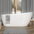 Acrylic Freestanding Soaking Bathtub 55 White White Acrylic