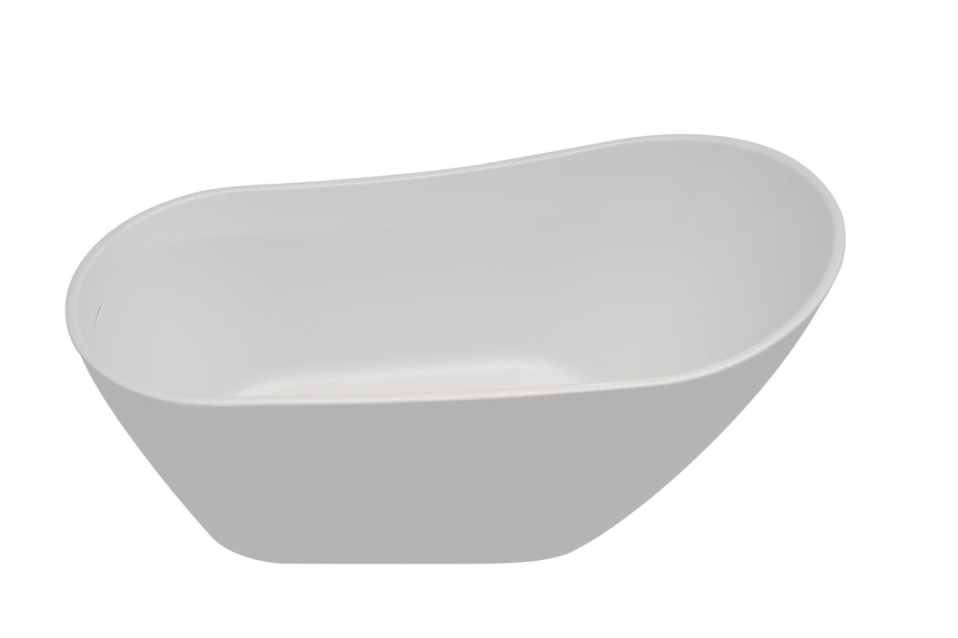 Acrylic Freestanding Soaking Bathtub 55 White White Acrylic