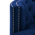 Living Room Loveseats Navy Blue Velvet Navy Blue Velvet