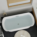 Acrylic Alcove Freestanding Soaking Bathtub White Acrylic