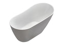 Acrylic Freestanding Soaking Bathtub 55 White White Acrylic