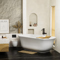 Acrylic Alcove Freestanding Soaking Bathtub White Acrylic