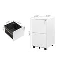 2 Drawer File Cabinet with Lock, Steel Mobile Filing white-steel