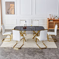 Large Modern Minimalist Rectangular Dining Table With 0.39 