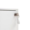 2 Drawer File Cabinet with Lock, Steel Mobile Filing white-steel