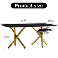 Large Modern Minimalist Rectangular Dining Table With 0.39 