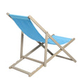 Beach Sling Patio Chair Set Of 2,Wooden Folding Outdoor Chairs For Outside 3 Level Height Adjustable, Portable Reclining Beach Chair Blue Solid Wood