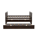 Multi Functional Daybed With Drawers And Trundle, Espresso Box Spring Not Required Twin Espresso Wood Pine Daybeds Pine