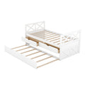 Multi Functional Daybed With Drawers And Trundle, White Box Spring Not Required Twin White Wood Daybeds Pine