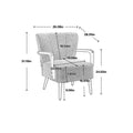 Coolmore Wood Frame Armchair, Modern Accent Chair Lounge Chair For Living Room Dark Gray Linen