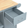 Multipurpose Kitchen Cart Cabinet with Side Storage blue-mdf