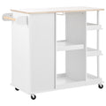 Multipurpose Kitchen Cart Cabinet with Side Storage white-mdf