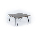 Lona 4 Metal Legs Coffee Table For Living Room Walnut Black Wood