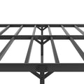 Metal Platform Bed Frame With Headboard, Sturdy Metal Frame, No Box Spring Needed King King Black Metal