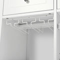 Kitchen Island with Power Outlet,Kitchen Storage white-mdf