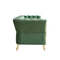Modern Tufted Velvet Sofa 87.4 Inch For Living Room Mint Green Color Mint Green Velvet Wood Primary Living Space Tufted Back Modern Flared Arms Foam Velvet 2 Seat