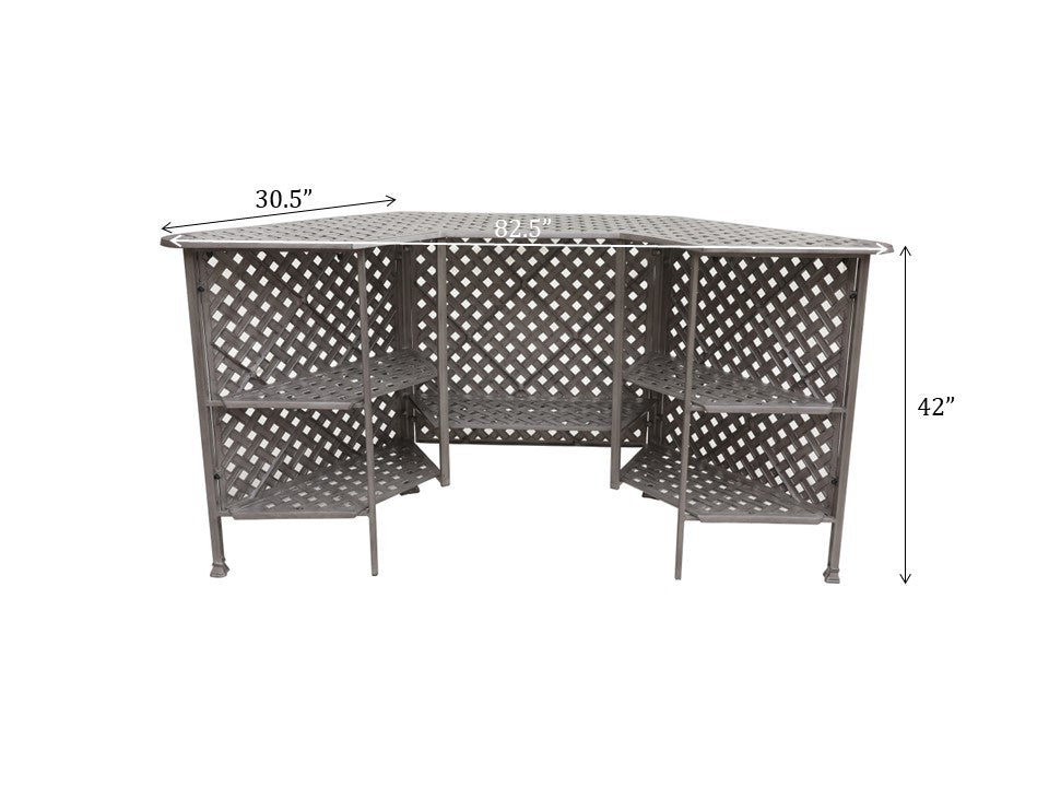 Cast Alumnim Weave Pattern Party Bar Table A -