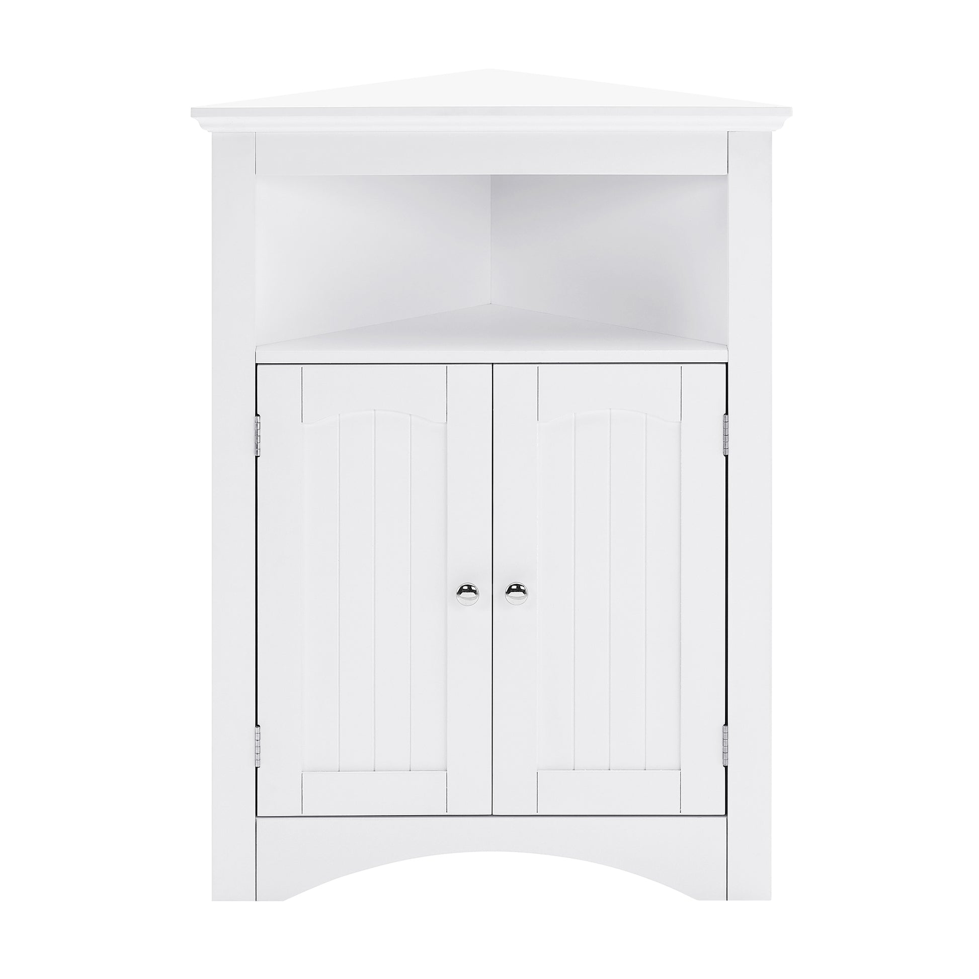 Sideboard Cabinet,Corner Cabinet,Bathroom Floor Corner Cabinet With Doors And Shelves, Kitchen, Living Room,Free Standing Storage Cabinet For Bathroom White Mdf