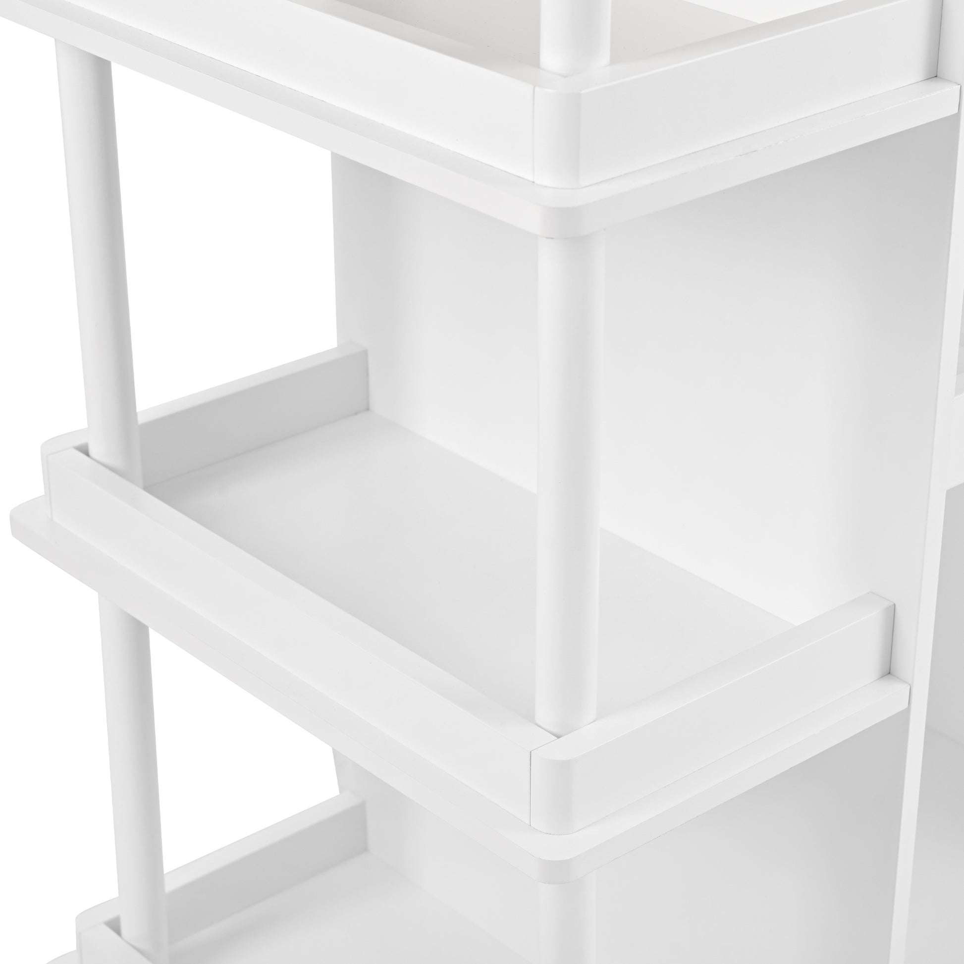 Multipurpose Kitchen Cart Cabinet with Side Storage white-mdf