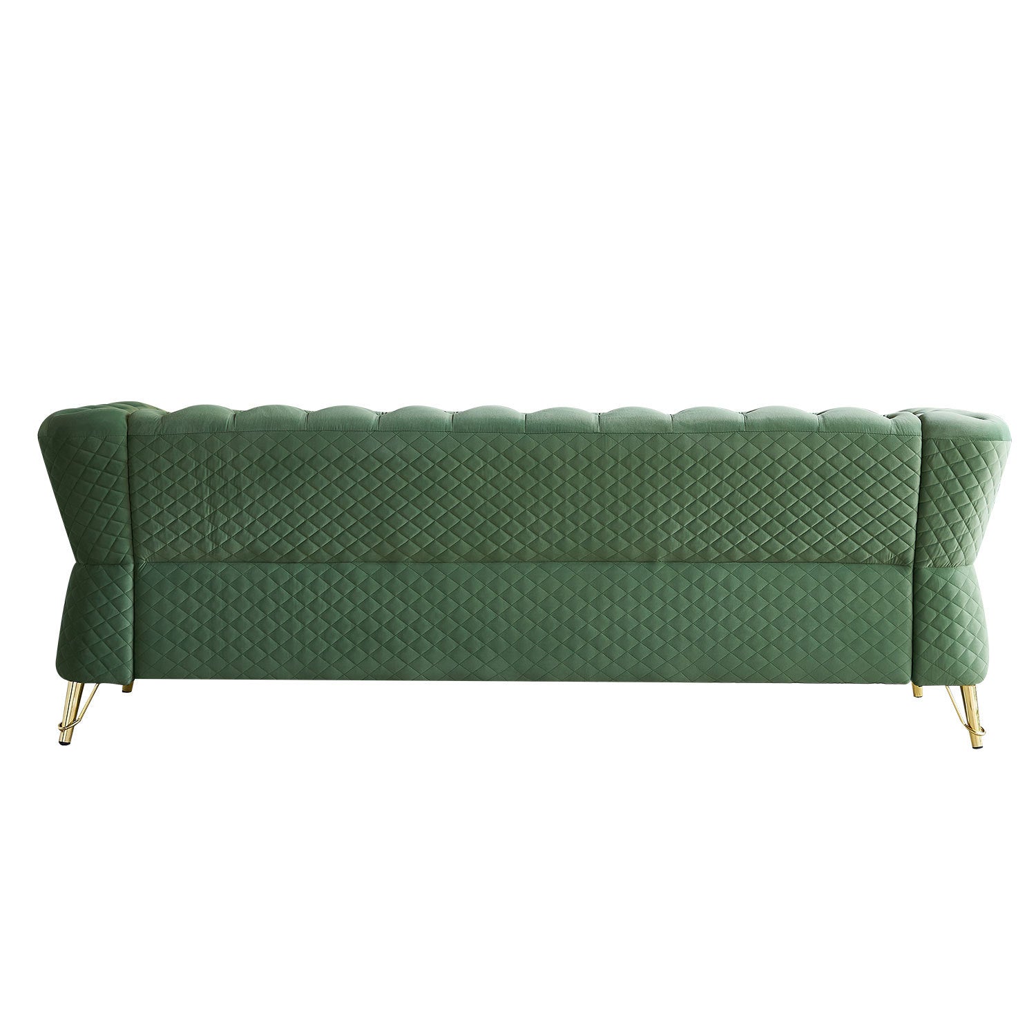 Modern Tufted Velvet Sofa 87.4 Inch For Living Room Mint Green Color Mint Green Velvet Wood Primary Living Space Tufted Back Modern Flared Arms Foam Velvet 2 Seat