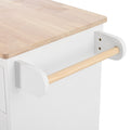 Multipurpose Kitchen Cart Cabinet with Side Storage white-mdf