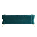 Modern Tufted Velvet Sofa 87.4 Inch For Living Room Green Color Green Velvet Wood Primary Living Space Tufted Back Modern Pine Flared Arms Foam Velvet 2 Seat