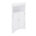 Sideboard Cabinet,Corner Cabinet,Bathroom Floor Corner Cabinet With Doors And Shelves, Kitchen, Living Room,Free Standing Storage Cabinet For Bathroom White Mdf