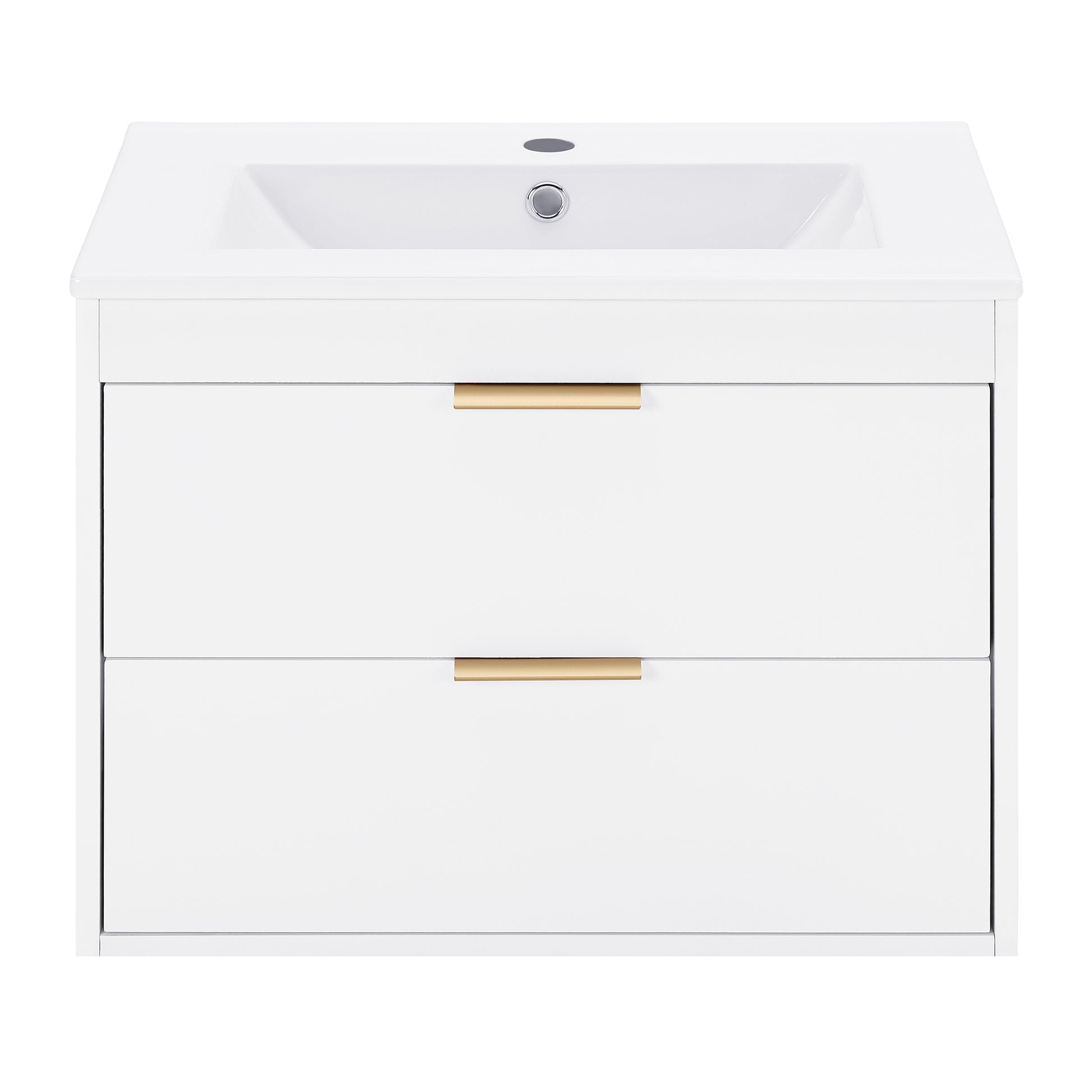 24" floating wall mounted bathroom vanity with white white-wall mounted-ceramic+mdf