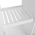 Multipurpose Kitchen Cart Cabinet with Side Storage white-mdf