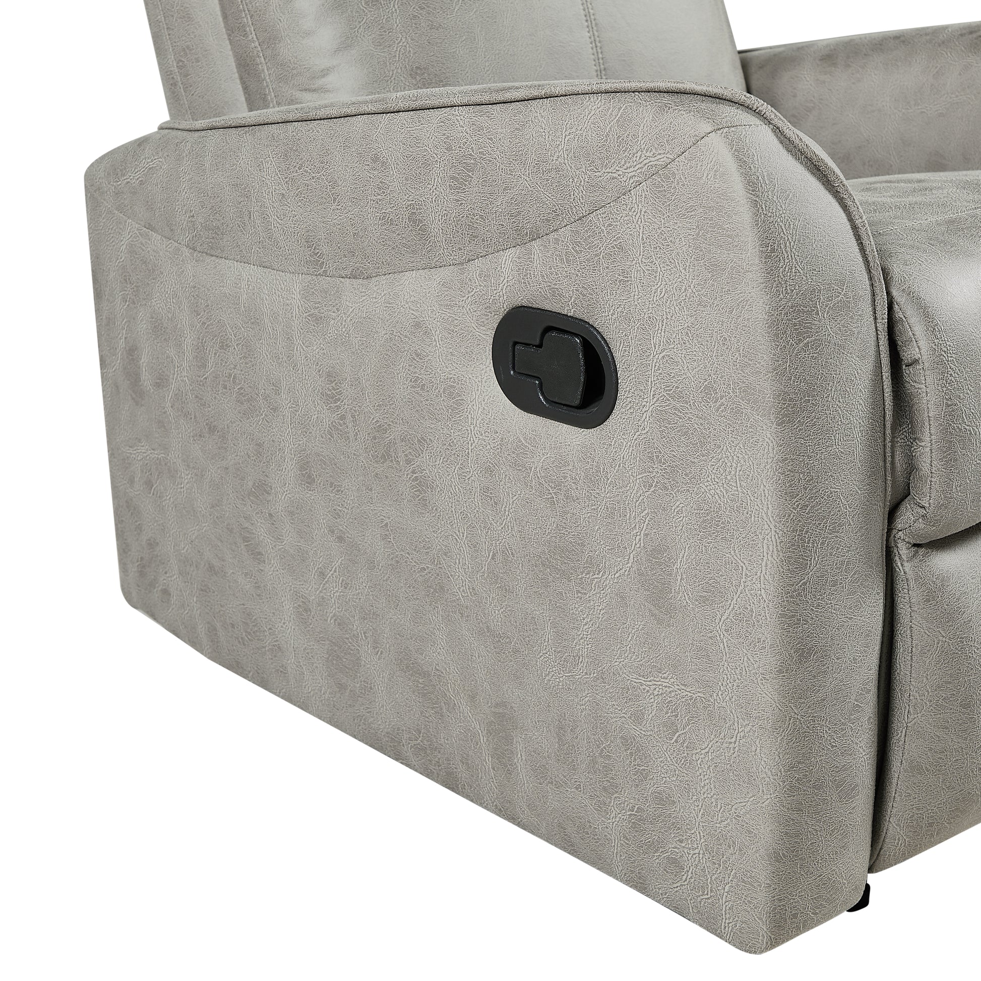 Sofa Armchair Function Sofa Lie Function Sofa Lounge Chair Chaise Chair Lie Sofa Leisure Sofa Rest Sofa Gray Faux Leather Manual Push Button Wood Primary Living Space Soft Casual Foam Tech Cloth