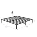 Metal Platform Bed Frame ,Sturdy Metal Frame, No Box Spring Needed King King Black Metal