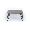 Lona 4 Metal Legs Coffee Table For Living Room Walnut Black Wood