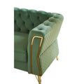 Modern Tufted Velvet Sofa 87.4 Inch For Living Room Mint Green Color Mint Green Velvet Wood Primary Living Space Tufted Back Modern Flared Arms Foam Velvet 2 Seat