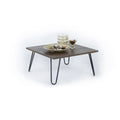 Lona 4 Metal Legs Coffee Table For Living Room White Wood