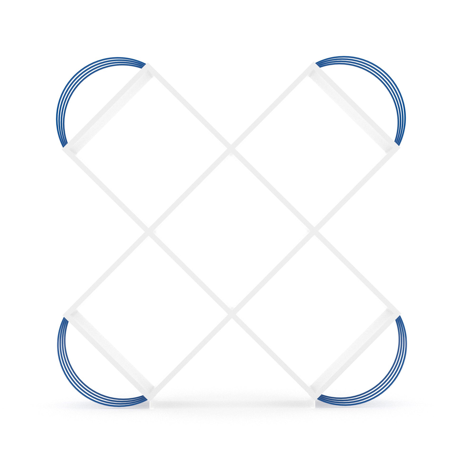 Case X Design Modern 5 Tier Bookcase White Wood